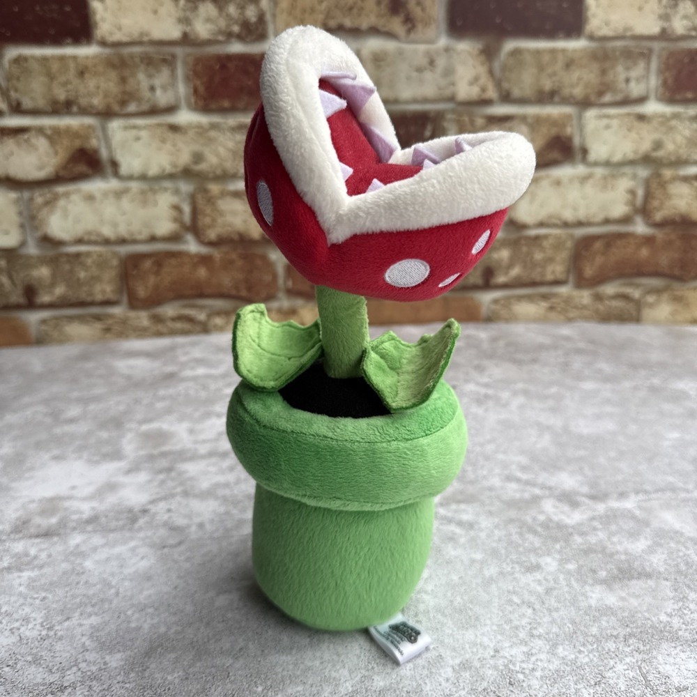 Super Mario Bros Piranha Plant Plush Doll Flower Figure Stuffed Toy 8in‎